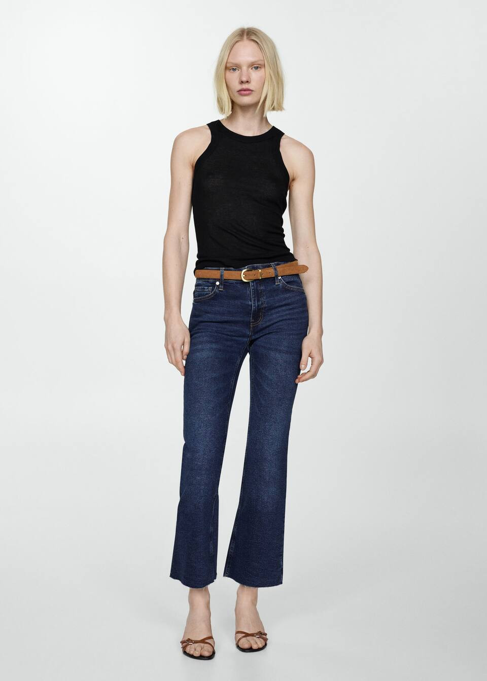 Crop flared jeans -  Women | Mango USA | MANGO (US)
