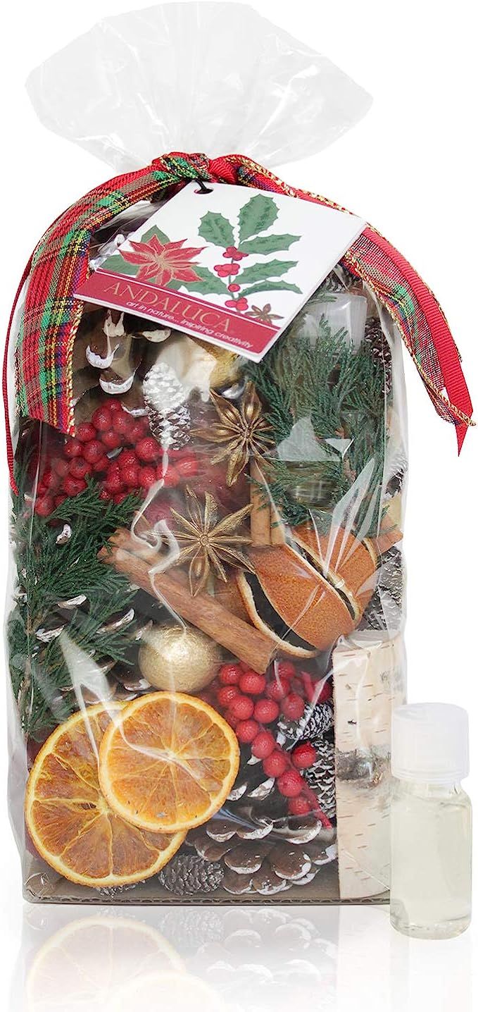 ANDALUCA Holiday Memories Potpourri | Made in California | Large 20 oz Bag + Fragrance Vial | Sce... | Amazon (US)
