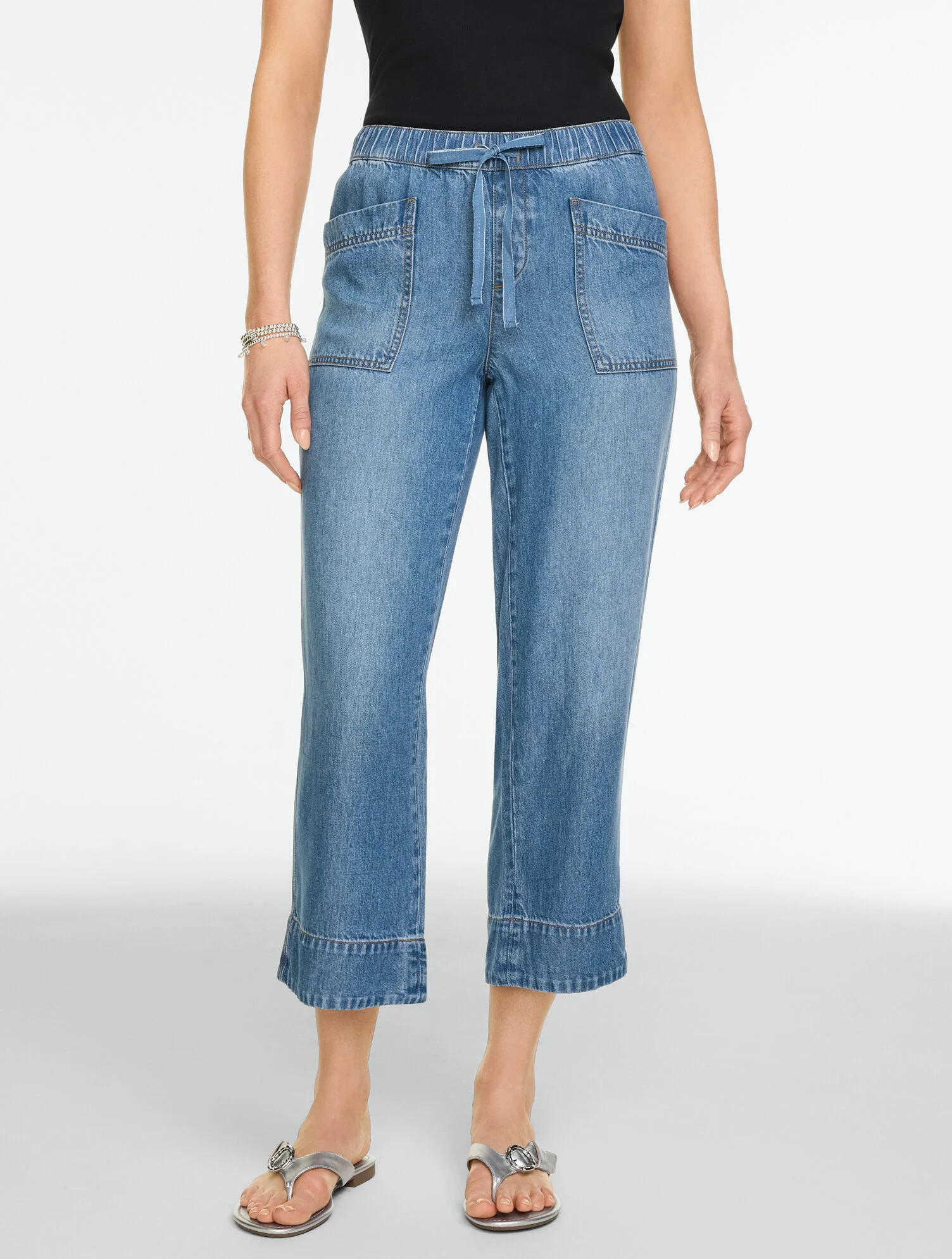 Straight Crop Pull-On Jeans - Sedona Wash | Talbots