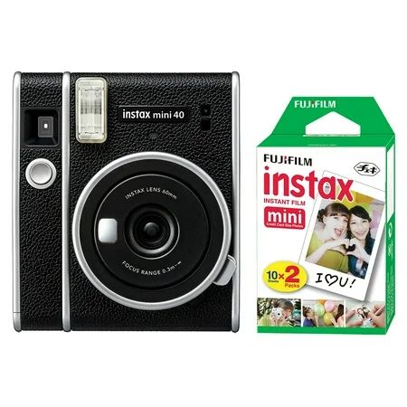 Fujifilm Instax Mini 40 Fuji Instant Film Camera + 20 Sheets Instant Film | Walmart (US)