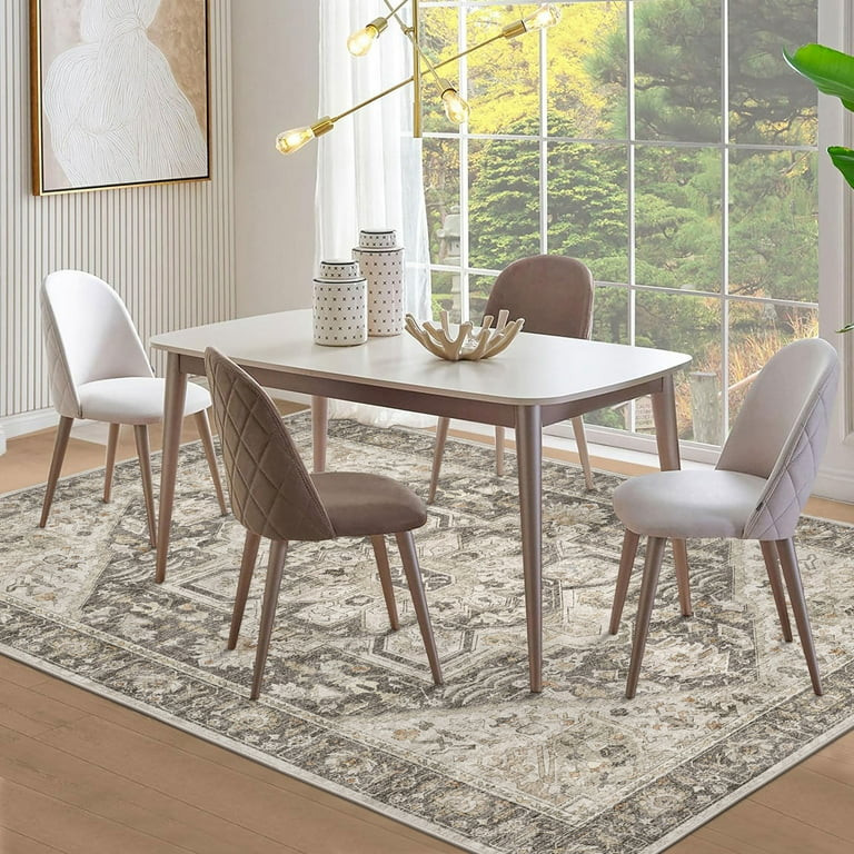 BERTHMEER 5'x7' Gray Area Rugs for Living Room Bedroom Dining Room Office Farmhouse Retro Traditi... | Walmart (US)