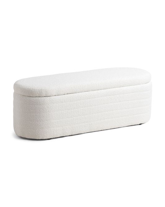 Round Boucle Store Bench | TJ Maxx