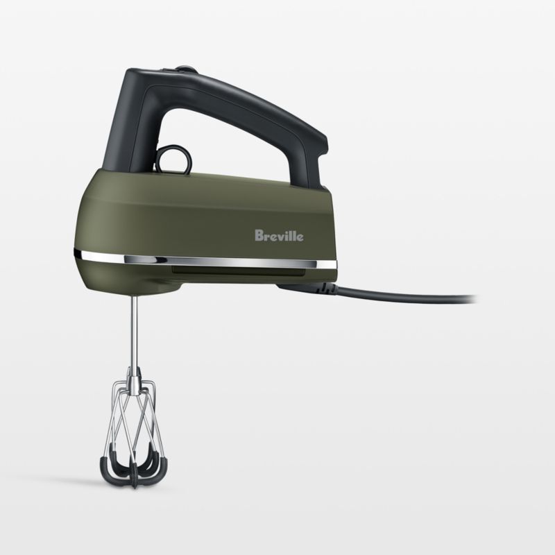 Breville Handy Mix Scraper Hand Mixer in Olive Tapenade + Reviews | Crate & Barrel | Crate & Barrel