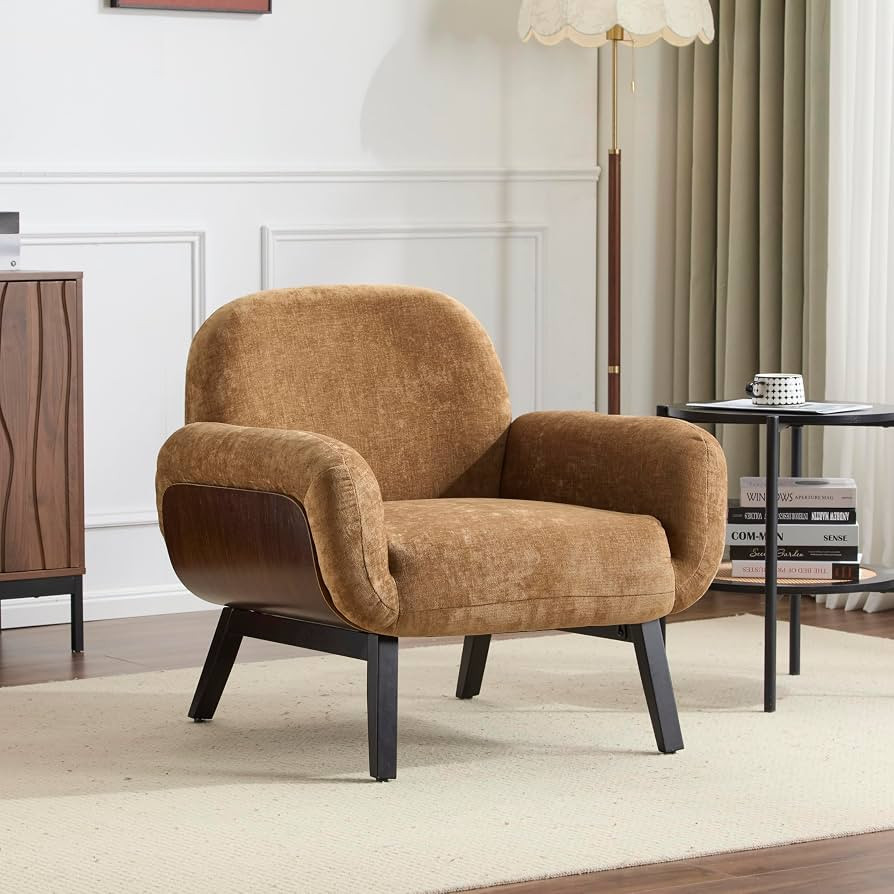 Christopher Knight Home Audrey Modern Fabric Upholstered Accent Chair, Living Room Low Profile Fa... | Amazon (US)
