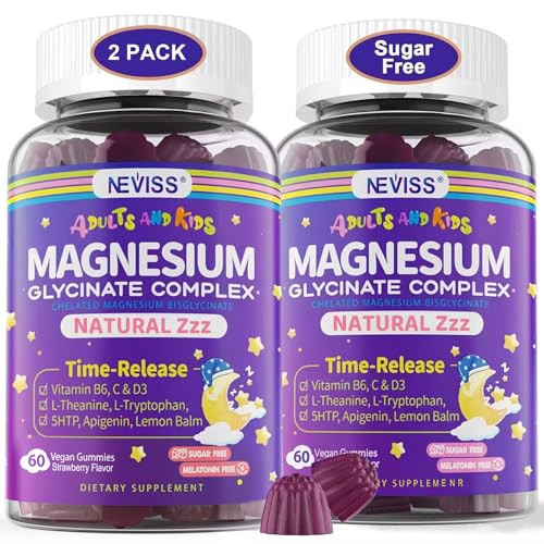 Magnesium Glycinate Gummies for Adults & Kids 4+, Sugar Free Magnesium Bisglycinate Supplement 40... | Amazon (US)