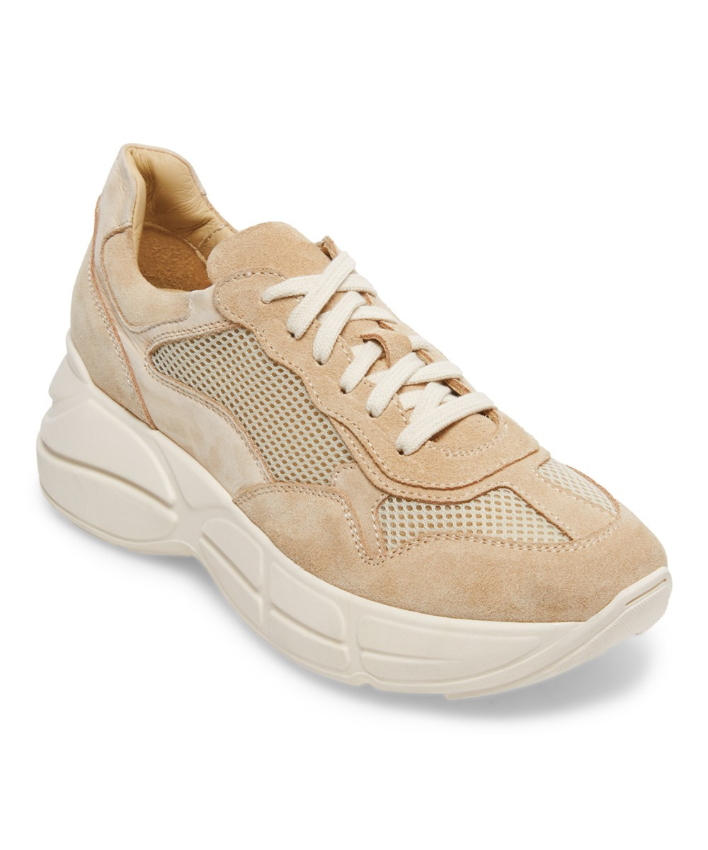Steve Madden Women's Sneakers BEIGE - Beige Memory Leather Sneaker - Women | Zulily