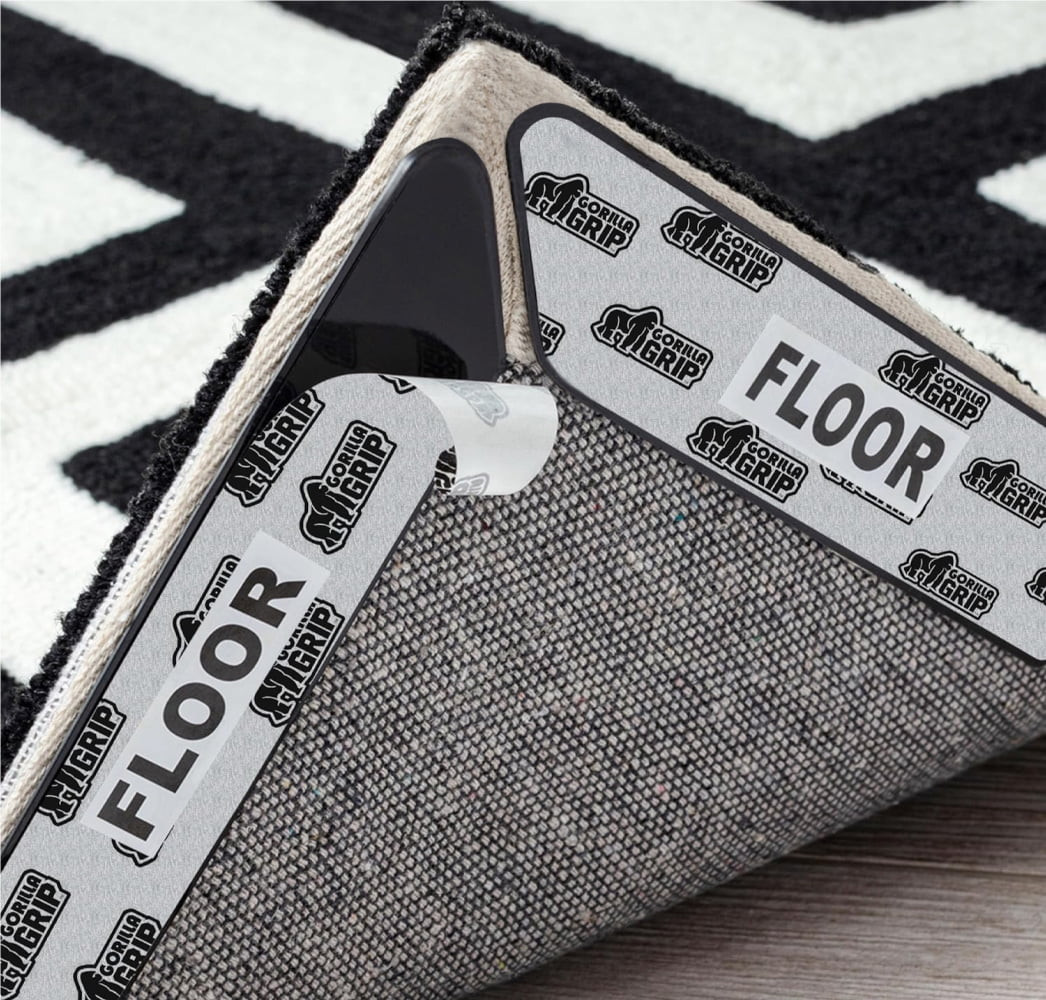 GORILLA GRIP Rug Gripper Pads Keep Rugs Corners from Curling, Removable Sticky Pads Hold Carpet i... | Walmart (US)