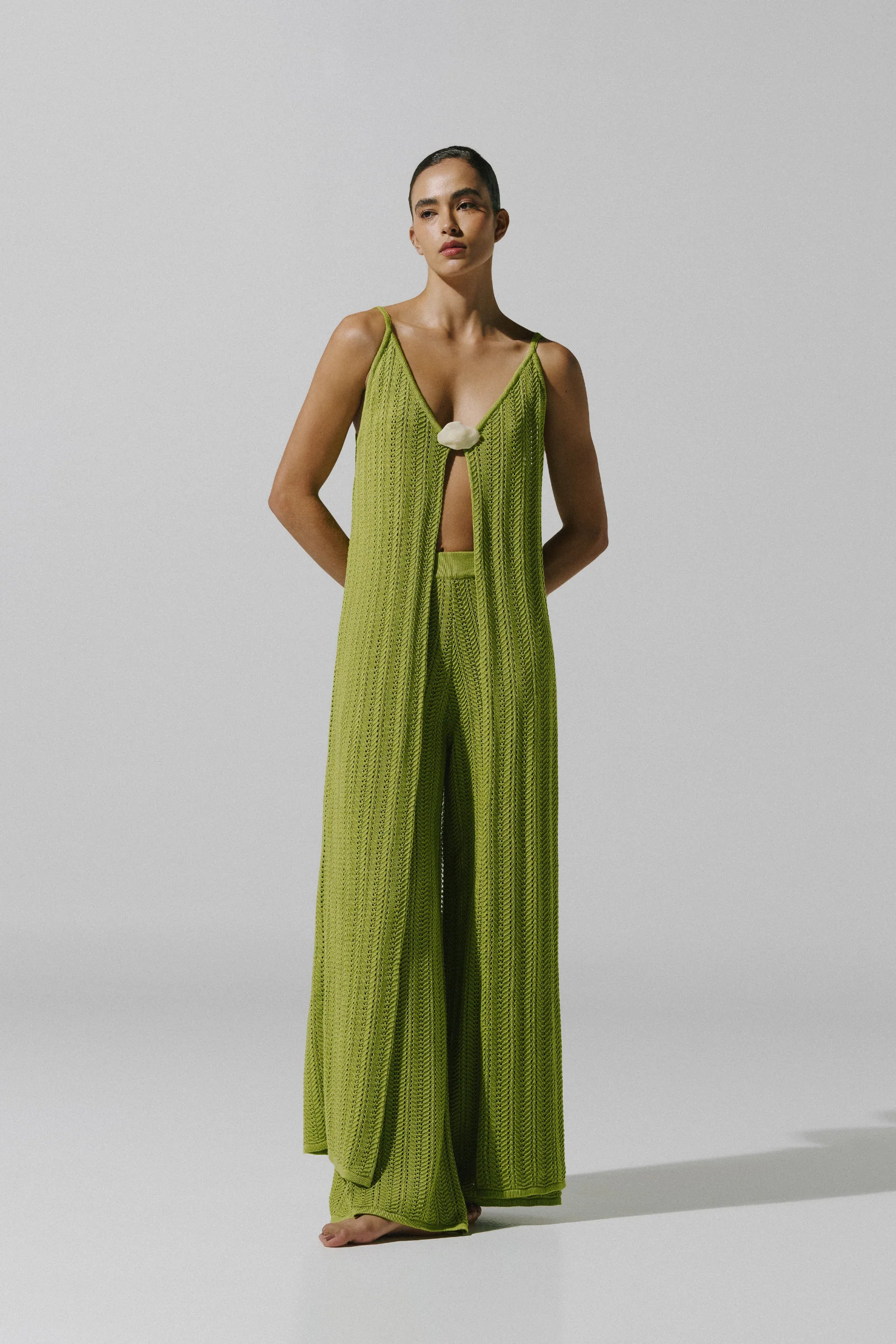 Clarissa Top Green in Knit Fabric - Resort 26 | BAOBAB INT