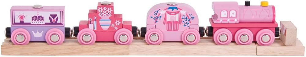 Bigjigs Rail, Princess Train, Wooden Toys, Girls Train Set, Princess Toys, Gifts for 3 4 5 Year O... | Amazon (US)