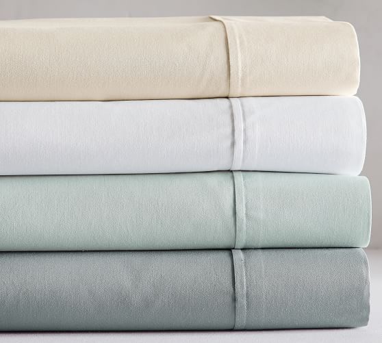 PB Essential 300-Thread-Count Sheet Set | Pottery Barn (US)