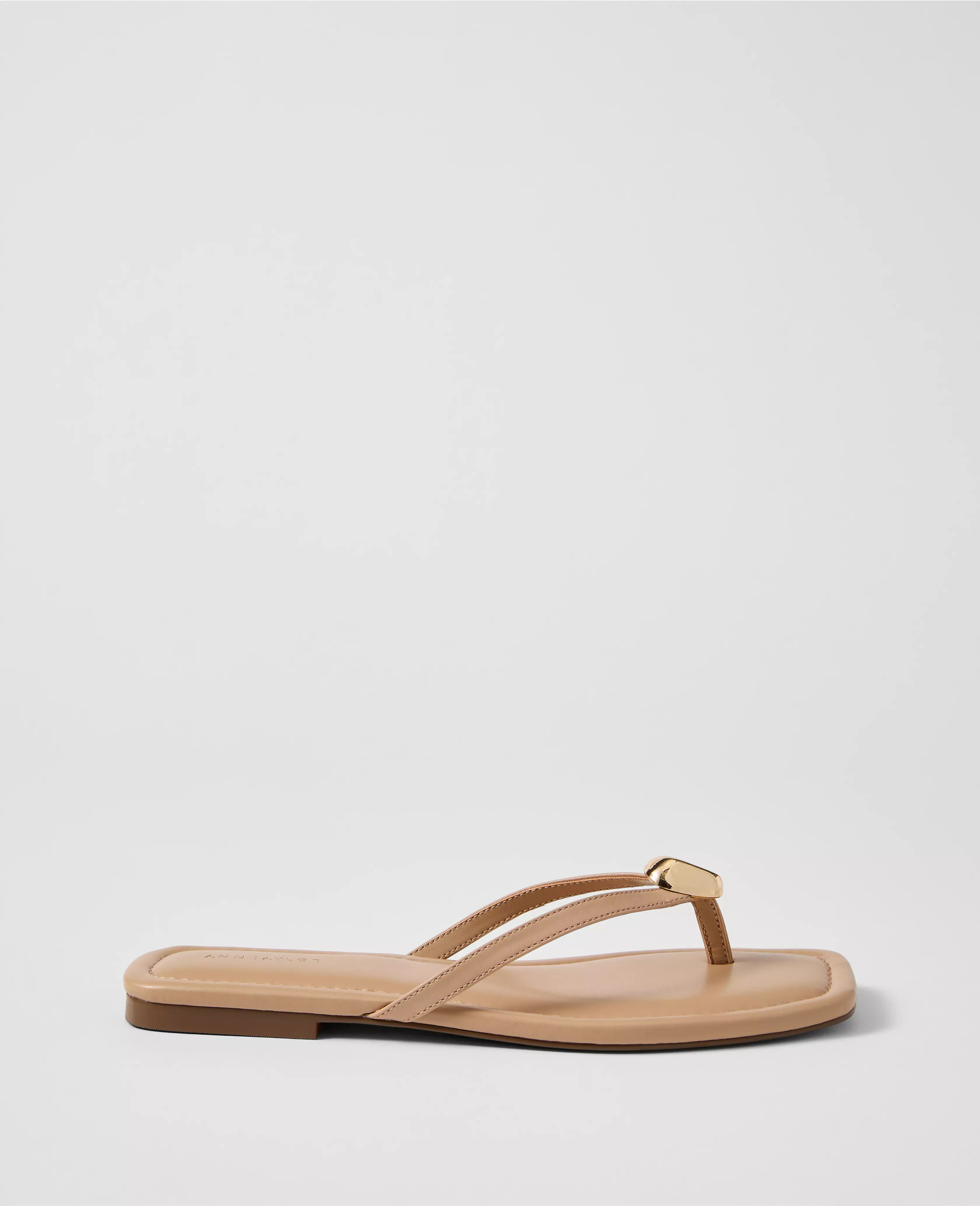 Weekend Leather Embellished Sandal | Ann Taylor
