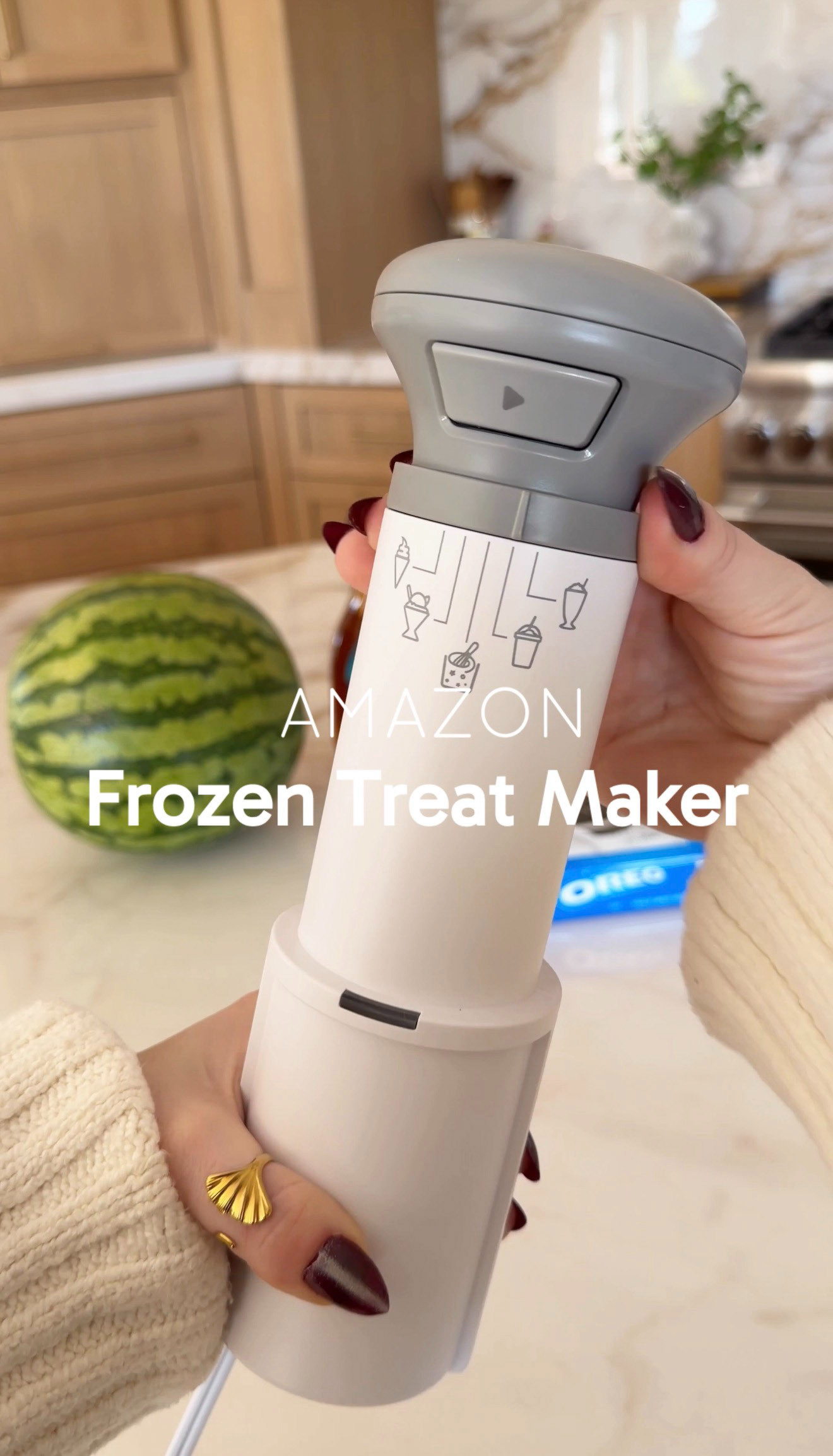 A 5-in-1 mini fast-freeze frozen dessert maker is a compact countertop appliance designed to quickly turn pre-frozen ingredients into a variety of cold treats with minimal effort. It is a small, user-friendly kitchen device that uses rapid blending or churning technology to transform frozen bases into smooth desserts in just a few minutes. 

 #LTKfoodie #LTKHome