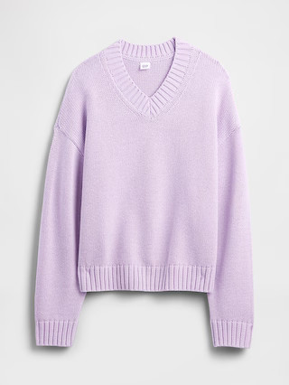 Oversized V-Neck Sweater | Gap Factory