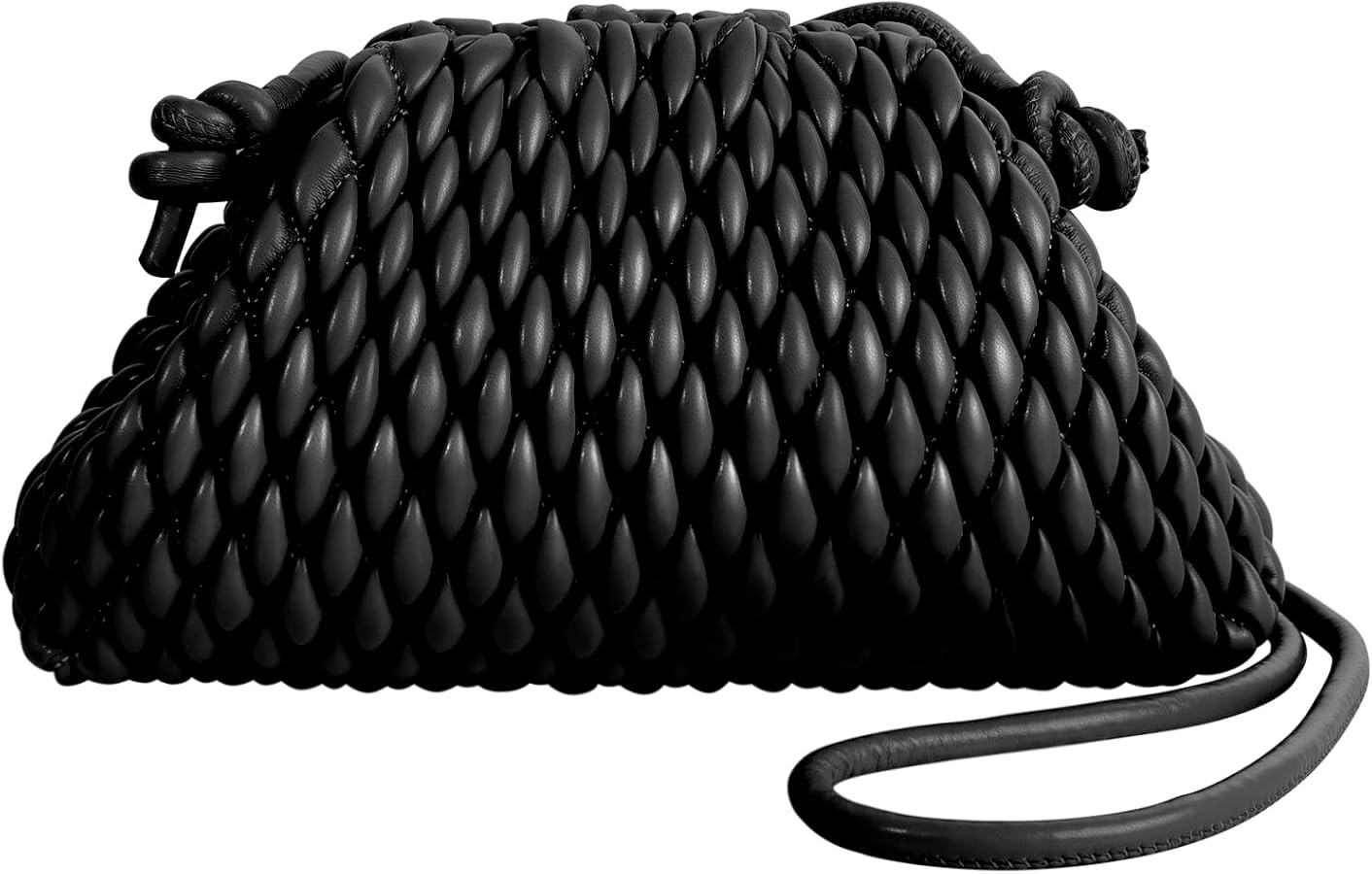 ELDA Dumpling Bag for Women Quilted Clutch Handbag Cloud Purse Fashion Ruched Bag Handmade Leathe... | Amazon (US)