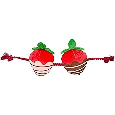 Pearhead “You’re Berry Cute” Valentine’s Day Dog Toy – Plush Strawberry Squeaker & Rope... | Amazon (US)