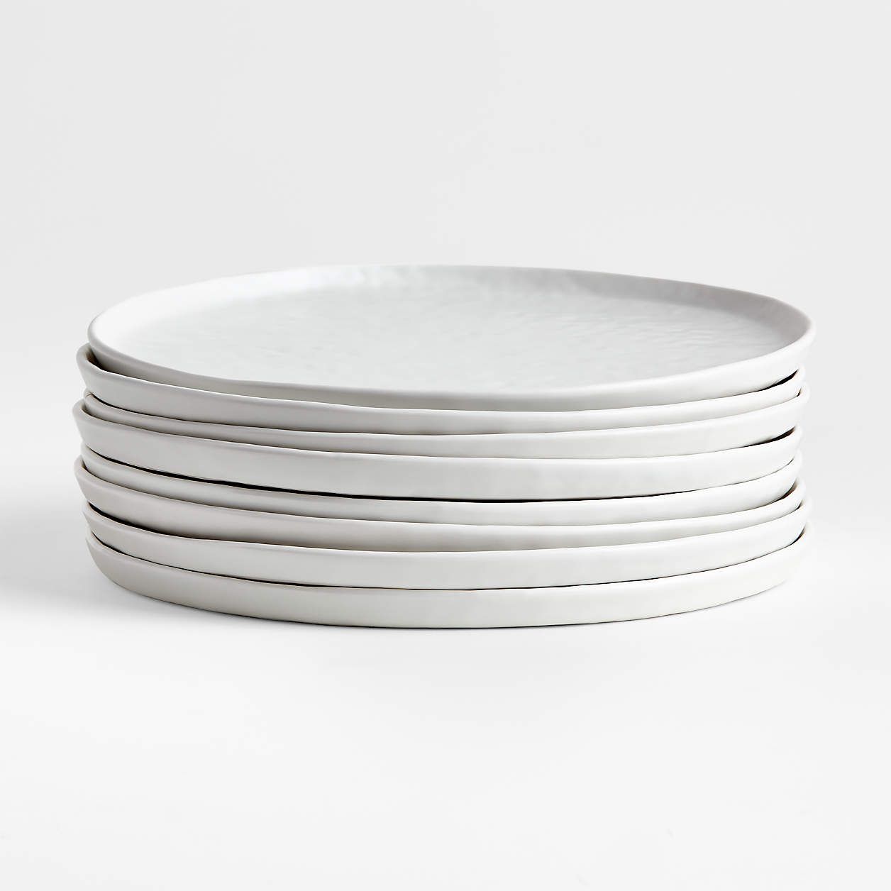 Mercer Grey Round Ceramic Dinner Plates, Set of 8 + Reviews | Crate & Barrel | Crate & Barrel