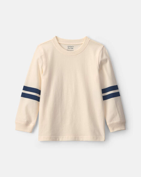Toddler Boy Striped Long-Sleeve Tee - Cream/Navy Blue | Carter's Inc
