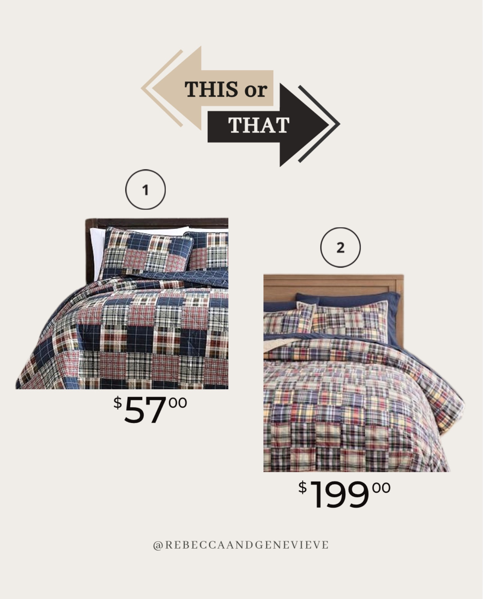 Which one would you prefer?
-
Bedding. Dupes. Save or splurge. Amazon find. 

#LTKFindsUnder100 #LTKHome #LTKKids
