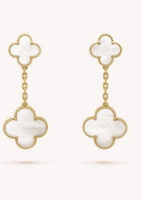 Magic Alhambra gold and mother-of-pearl earrings | Selfridges
