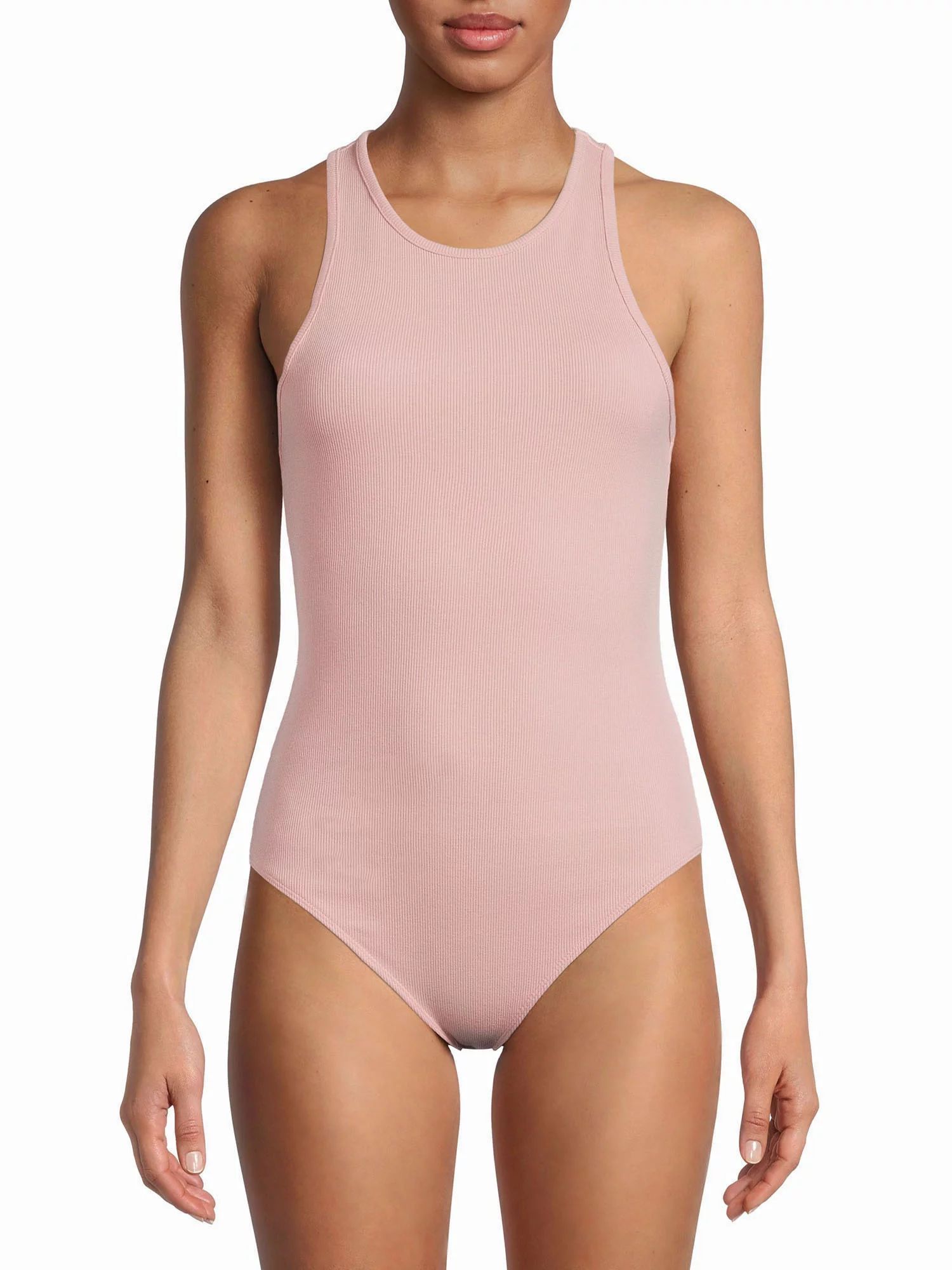 Time and Tru Women's Halter Rib Bodysuit | Walmart (US)