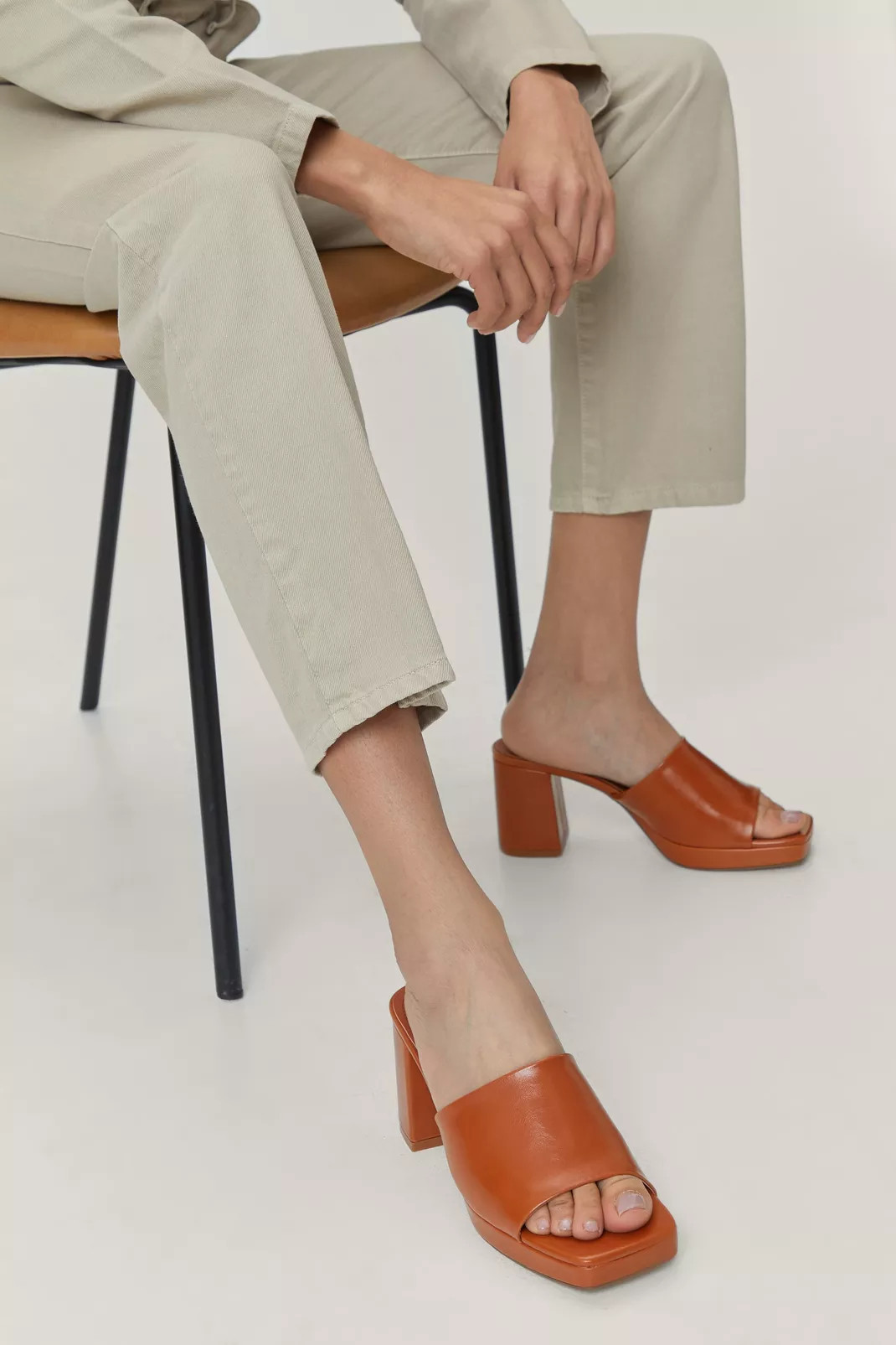 Pu Platform Square Toe Mules | Nasty Gal (US)