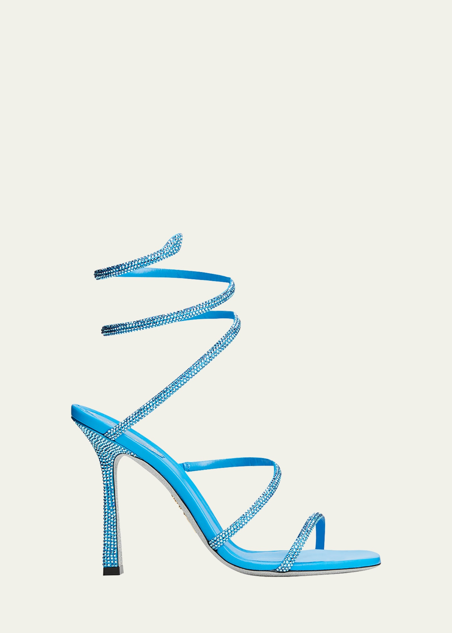 Rene Caovilla Crystal Snake Ankle-Wrap Cocktail Sandals | Bergdorf Goodman