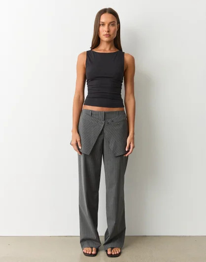 Pinstripe Tailored Skirt Pant | Glassons (Australia)