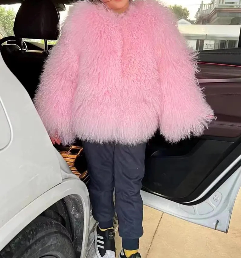 Children’s Mongolian Fur No Collar Coat | Etsy (US)