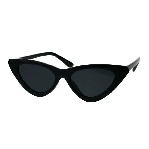 Womens Retro Classic Cat Eye Plastic Mod Sunglasses All Black - Walmart.com | Walmart (US)