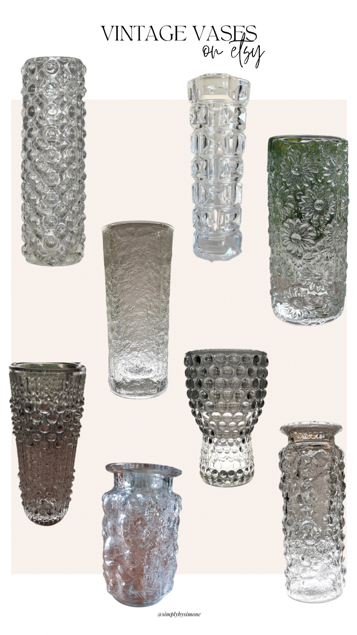 Vintage glass vases on Etsy, Sklo Union Glass Vase by Vladislav Urban. 1960s Czech glass vase, crystal vases, flower glass vase, bubble glass vase, textured glass vase, flower vase 