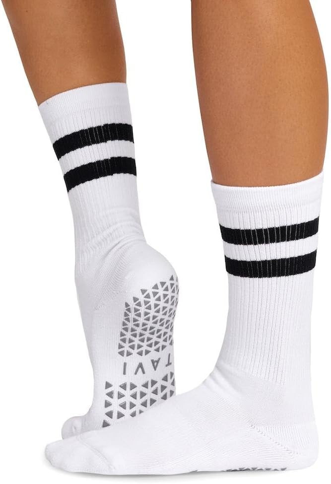 TAVI Kai Fashion Crew Grip Socks - For Slipper Barre, Pilates, and Yoga - with Grips for Women an... | Amazon (US)