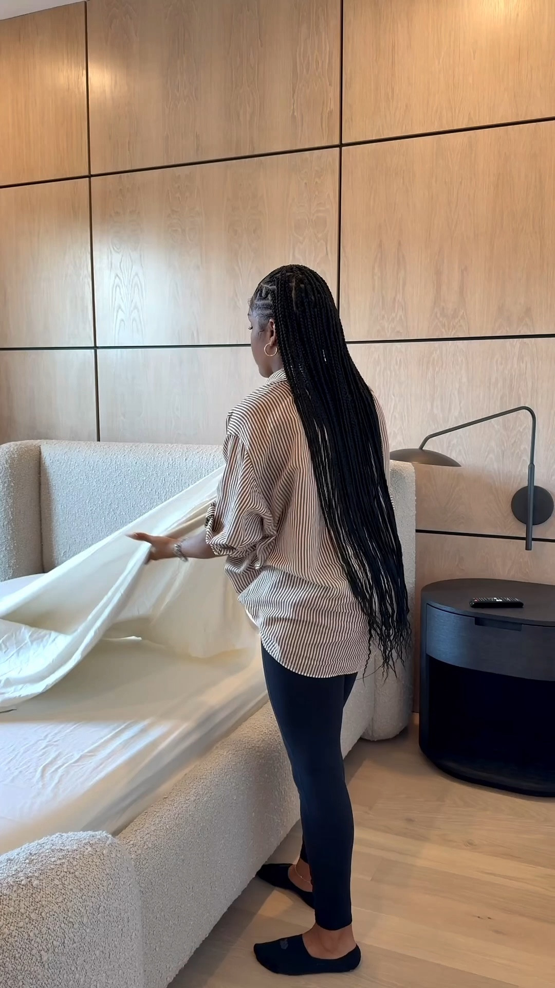 Bedroom deets from the bed to the sheets 😂😋