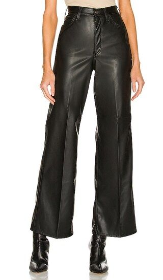 70s Flare Faux Leather Pant in Leather Night | Revolve Clothing (Global)