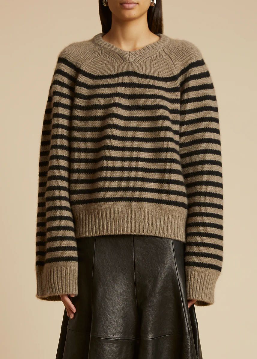 The Nalani Sweater in Barley and Black | Khaite