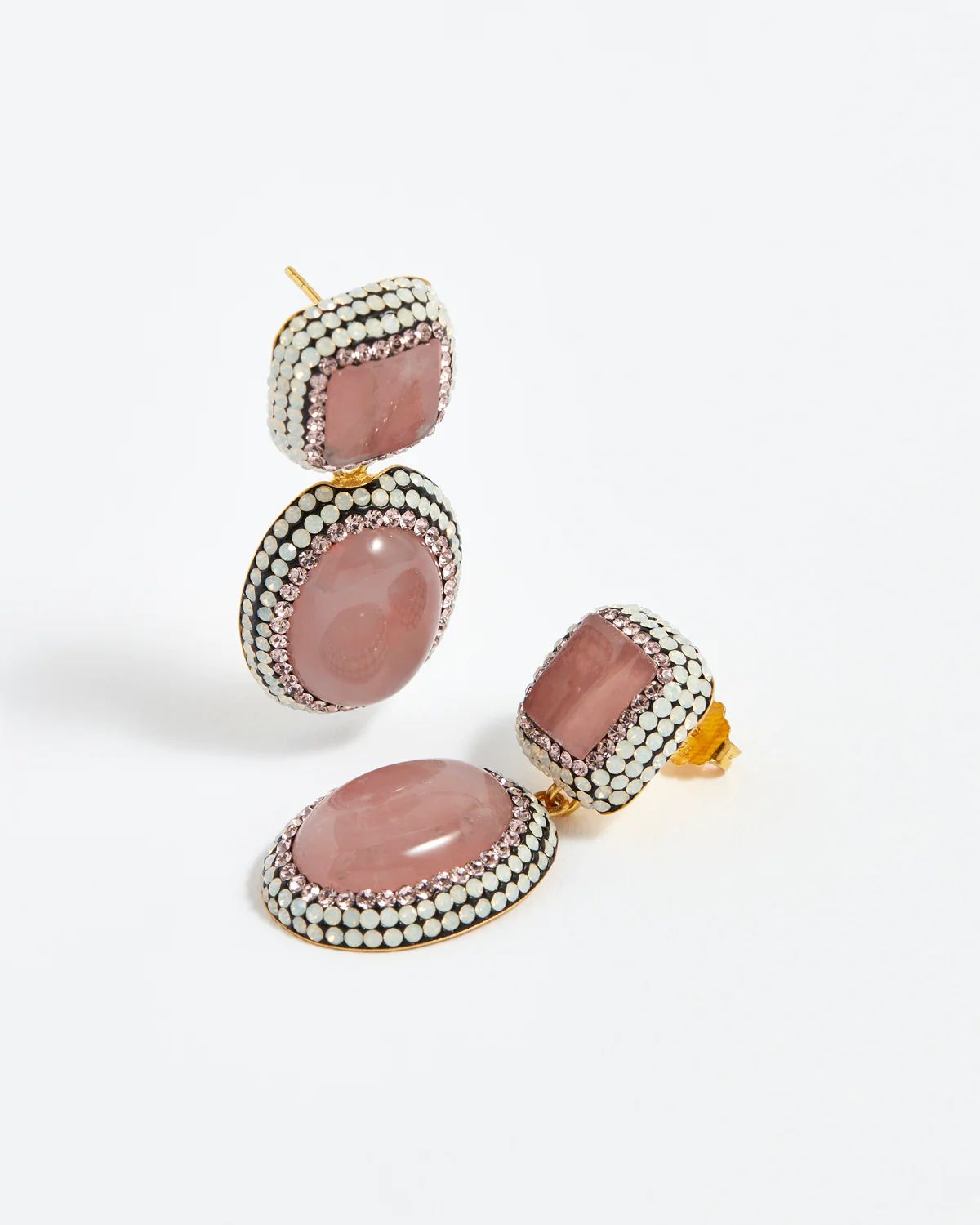 Rose Quartz Earrings | Soru Jewellery