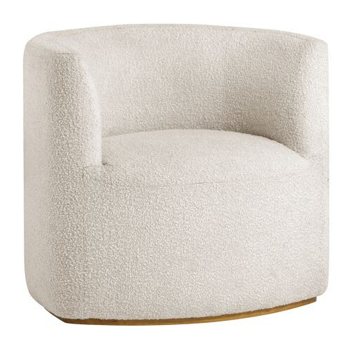 Eniko Occasional Chair - Ivory Boucle - Tulsi Home - Brown | One Kings Lane