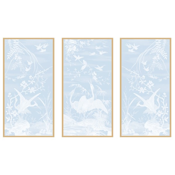 Crane Bird Panel Trio | Urban Garden Prints