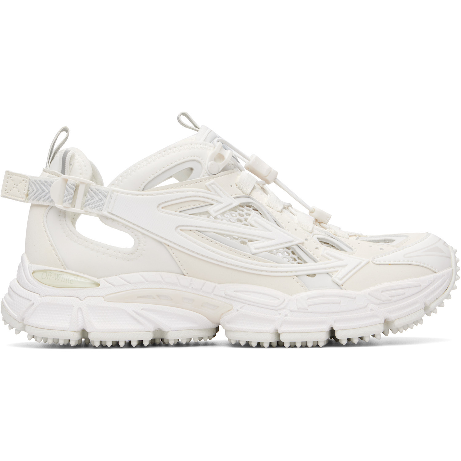 Off-White White 'Be Right Back' Open Sneakers | SSENSE