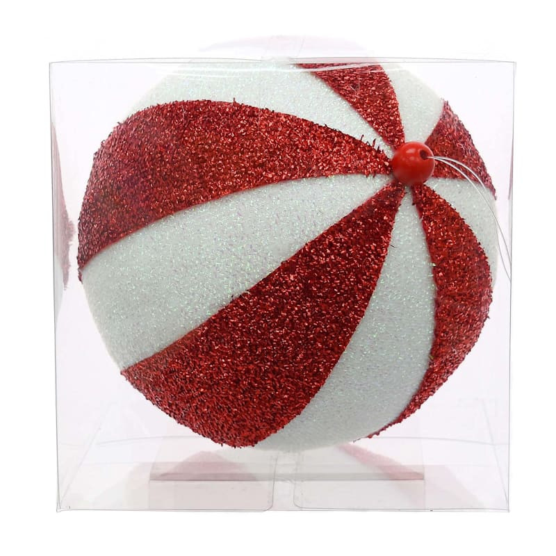 Red & White Large Ornament, 7.7" | At Home