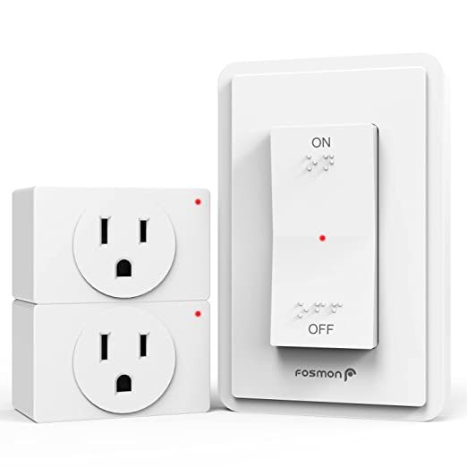 Fosmon Wireless Remote Control Electrical Outlet Switch (2 Pack) - ETL Listed, (15A, 125V 1875W) ... | Amazon (US)