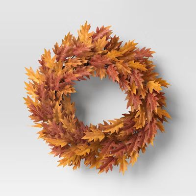 Oak Leaf Fall Wreath - Threshold™ | Target