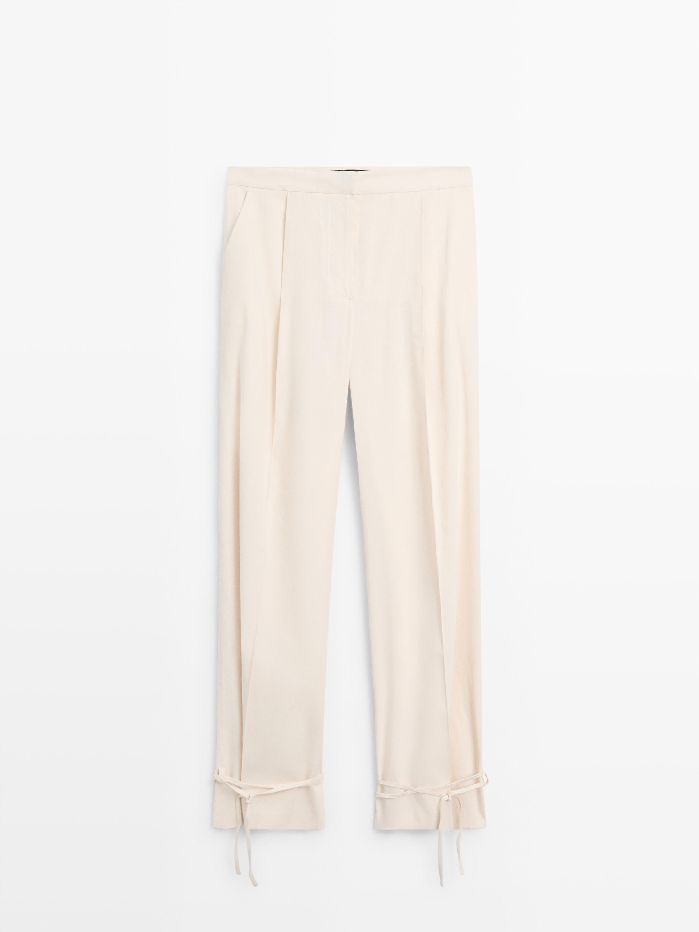 Flowing barrel fit trousers | Massimo Dutti UK