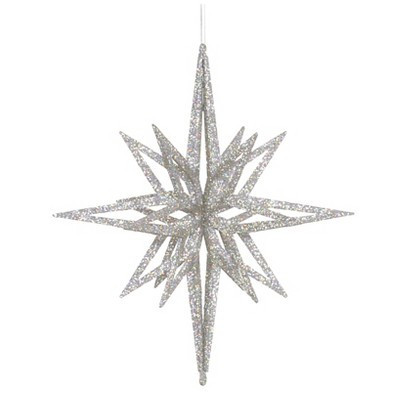 Vickerman 12" Silver Iridescent Star Christmas Ornament | Target