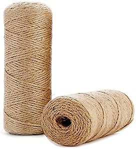 328 Ft Natural Jute Twine String Thin Ribbon Hemp Twine for Craft Plant Gift Wrapping Christmas H... | Amazon (US)