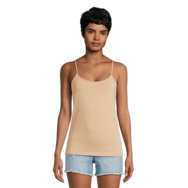 Time and Tru Adjustable Strap Cami - Walmart.com | Walmart (US)