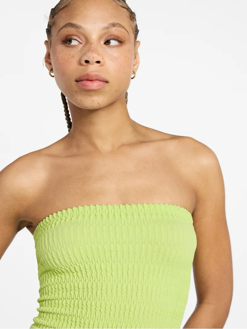 No Boundaries Seamless Textured Tube Top, Women's XXS-XXL | Walmart (US)