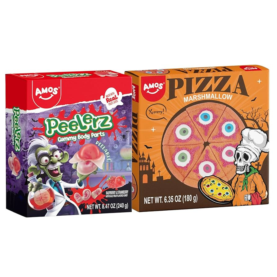 AMOS Halloween Peelerz Body Parts & Pizza Gummies Candy - Party Treats & Trick or Treat Favors fo... | Amazon (US)