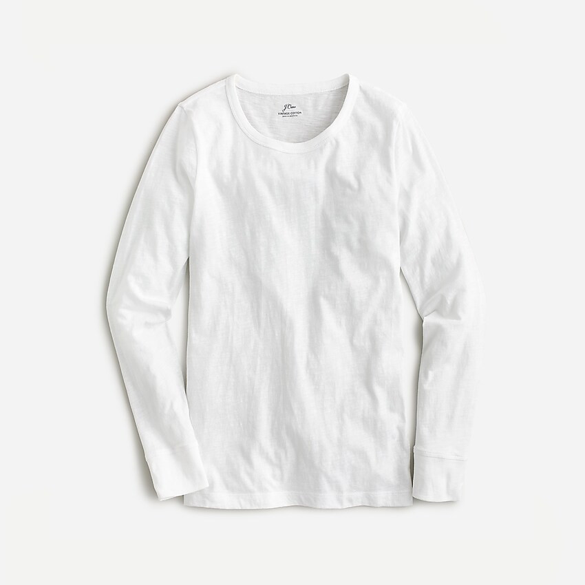Vintage cotton crewneck long-sleeve T-shirt | J. Crew US