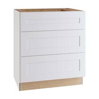 Home Decorators Collection Newport Assembled 30x34.5x24 in Plywood Shaker 3 Drawer Base Kitchen C... | The Home Depot