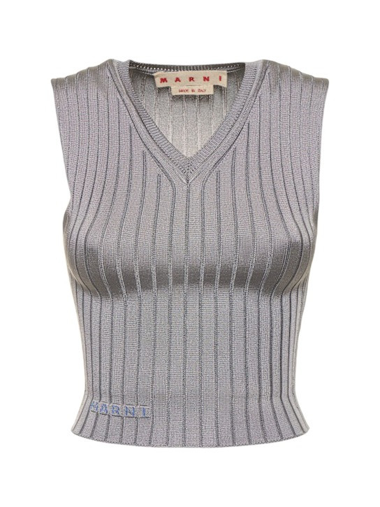 Ribbed knit sleeveless vest | Luisaviaroma